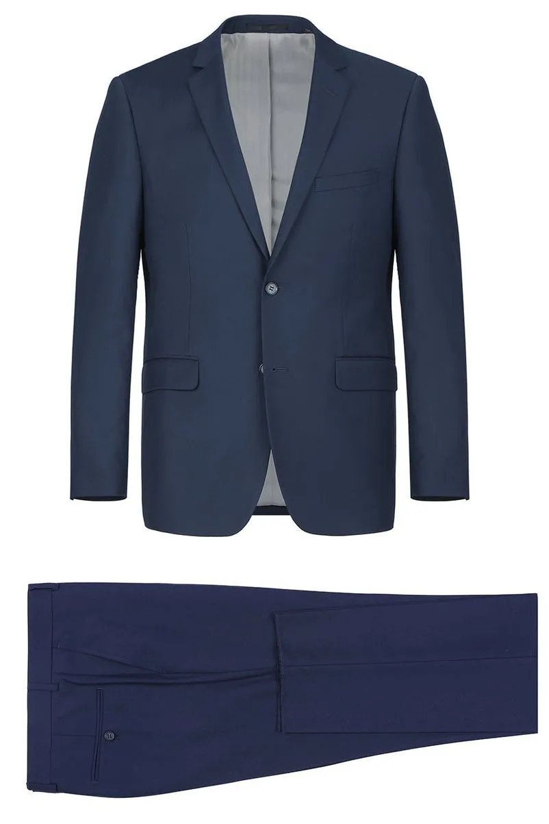 "Rafael" Navy 2-Button Notch Suit (2-Piece Set)