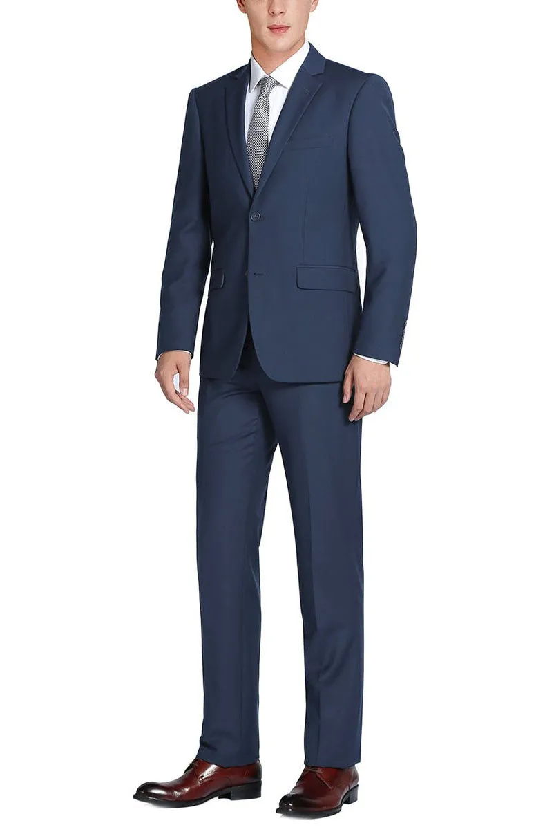 "Rafael" Navy 2-Button Notch Suit (2-Piece Set)