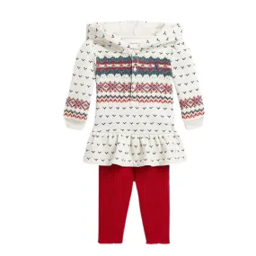 RALPH LAUREN - BABY - Fair Isle Fleece Henley Shirt Leggings Set