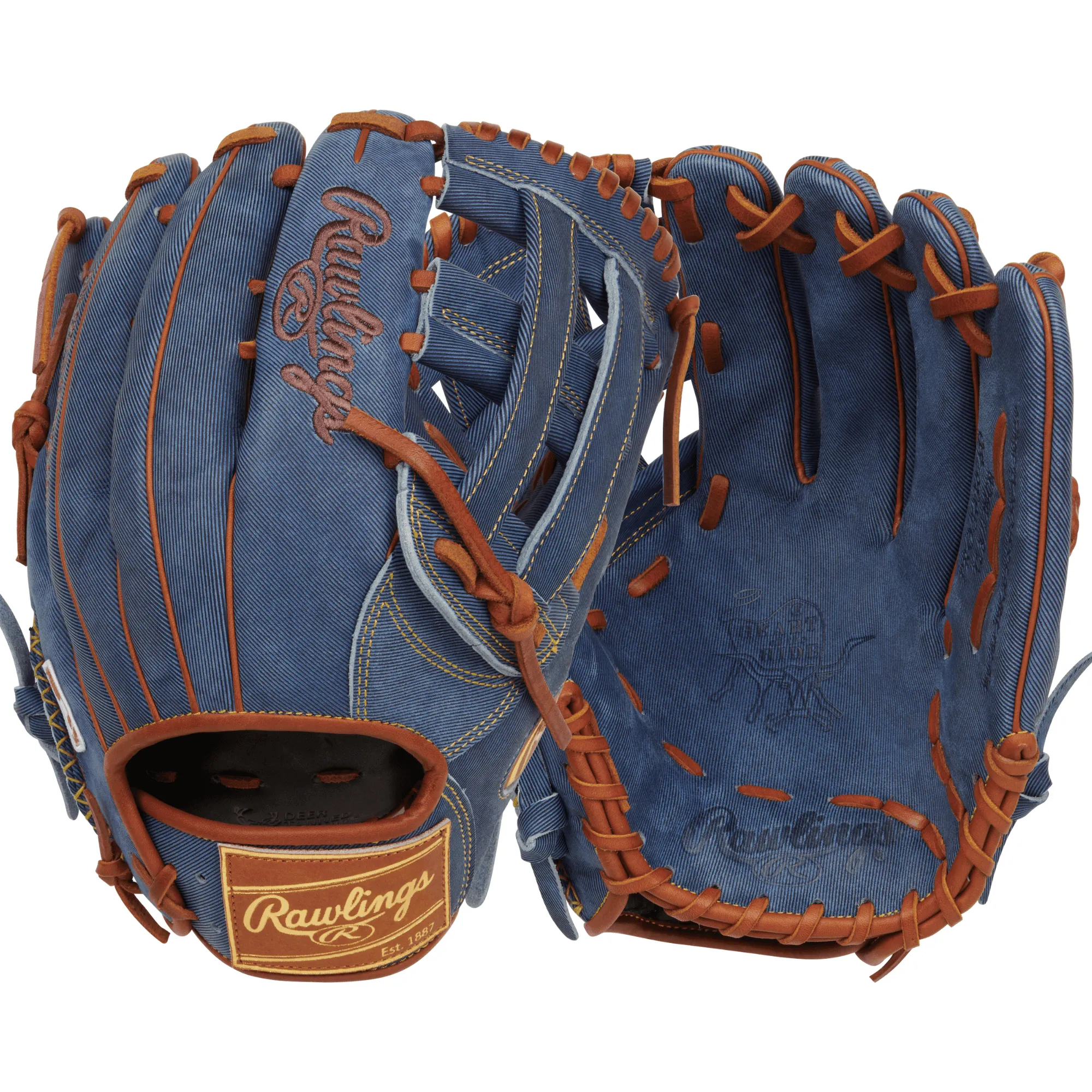 Rawlings Heart of the Hide Pro Label  Denim Edition Outfield Glove 12.75" RHT