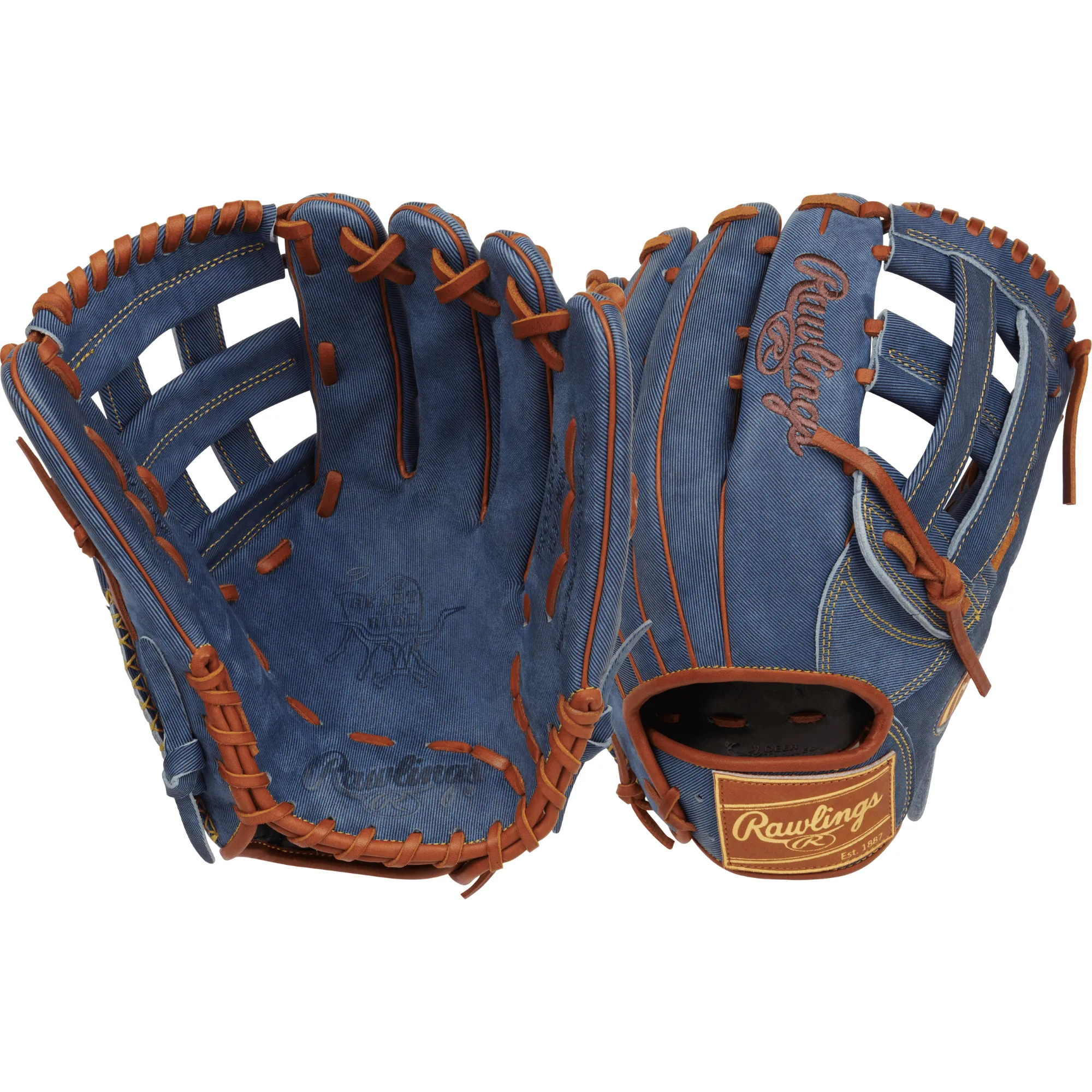 Rawlings Heart of the Hide Pro Label  Denim Edition Outfield Glove 12.75" RHT