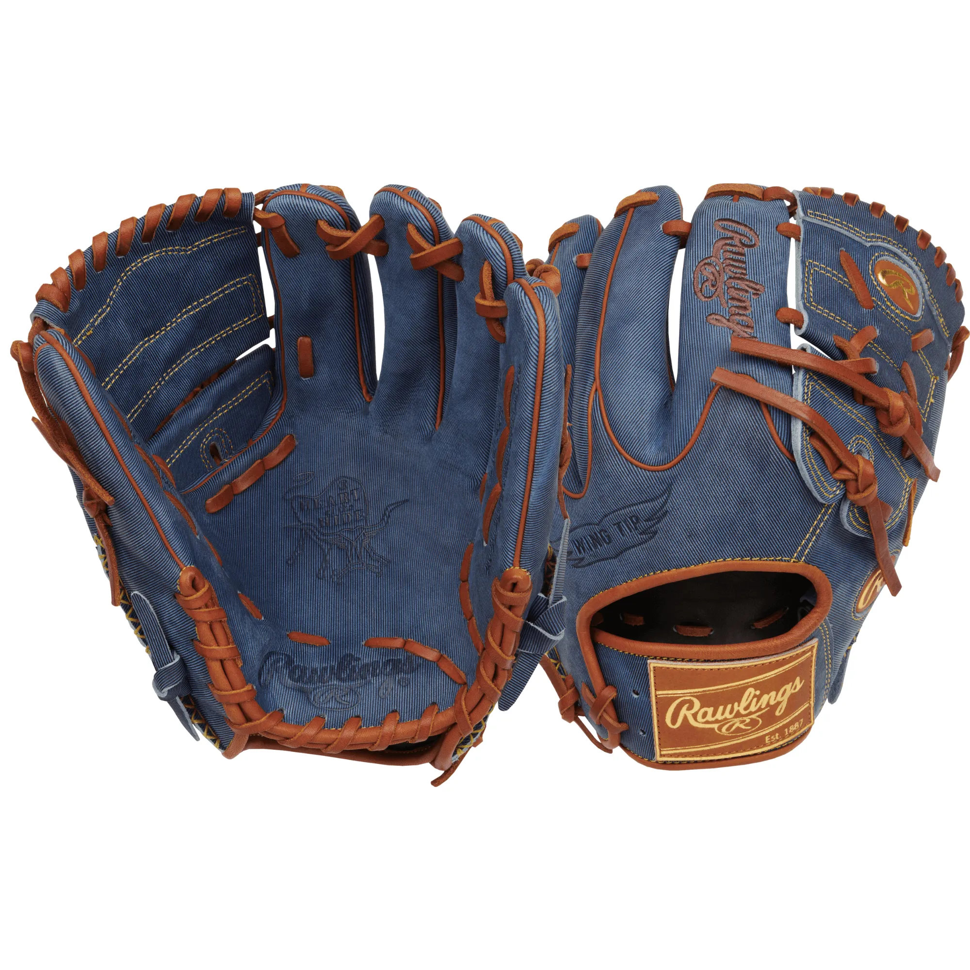 Rawlings Heart of the Hide Pro Label Denim Edition Pitcher Glove 11.75" LHT