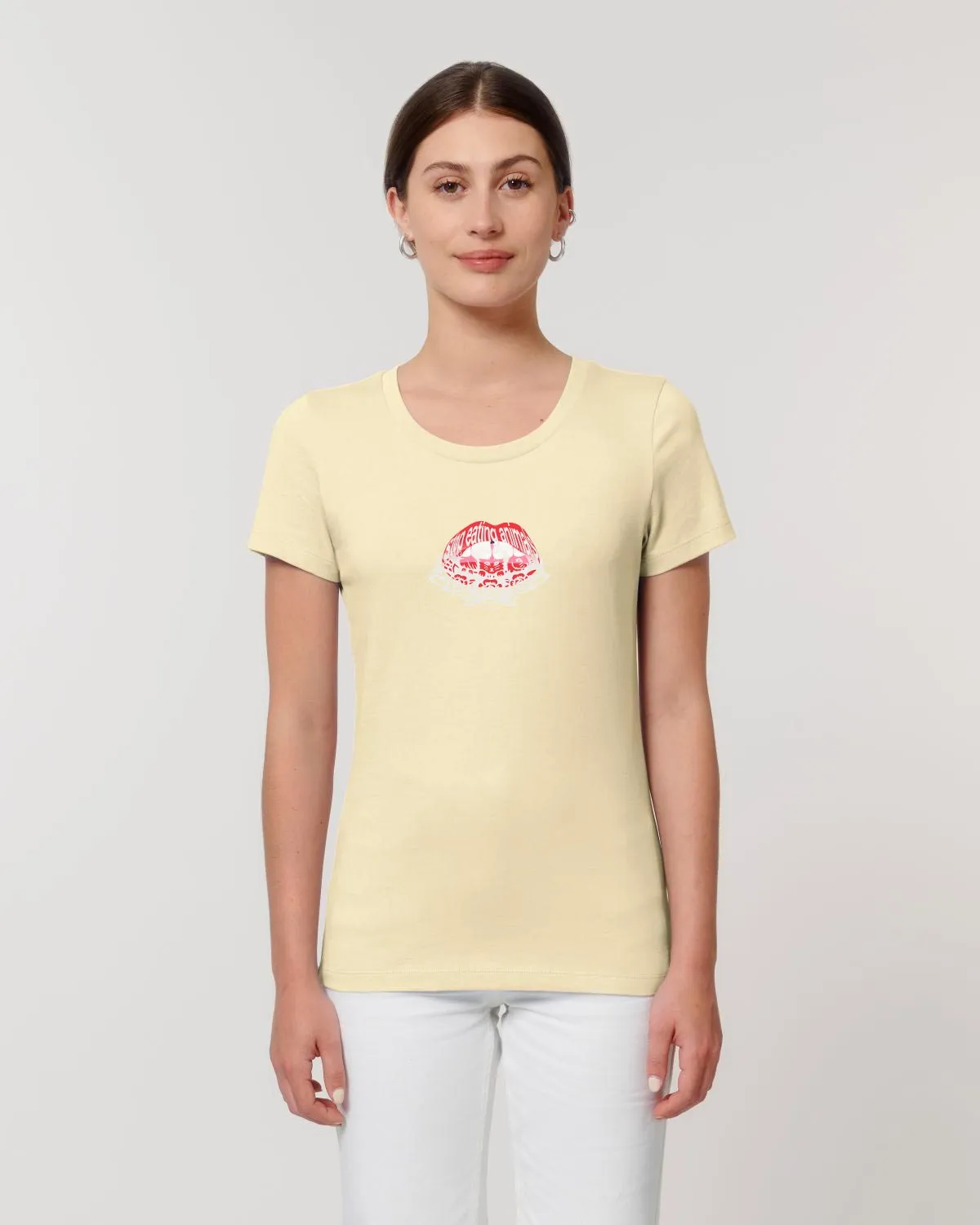 Read My Lips - Femme Tee - Buttermylk