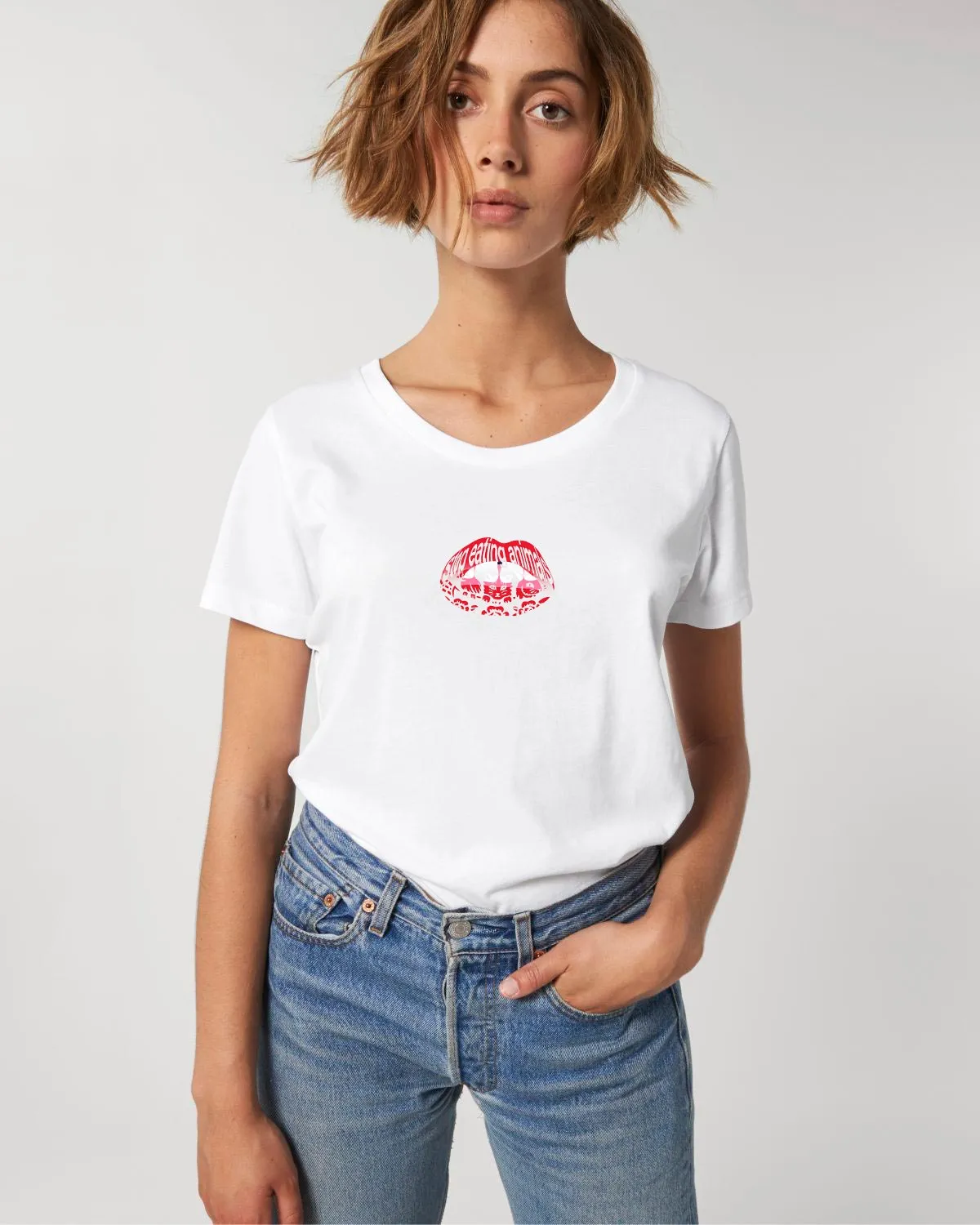 Read My Lips - Femme Tee - White