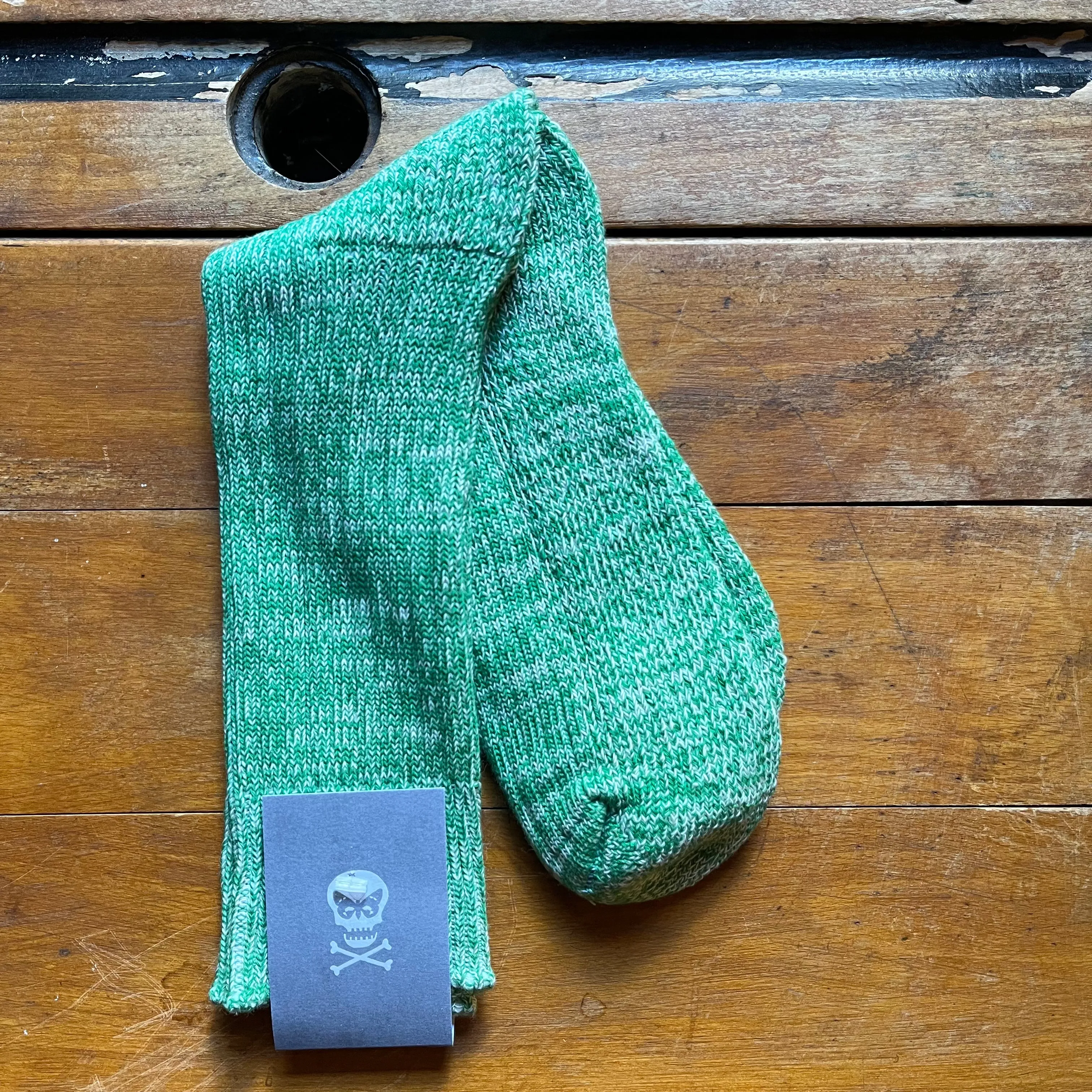 Regent - Padded Socks - Marled Cotton - Marled Green