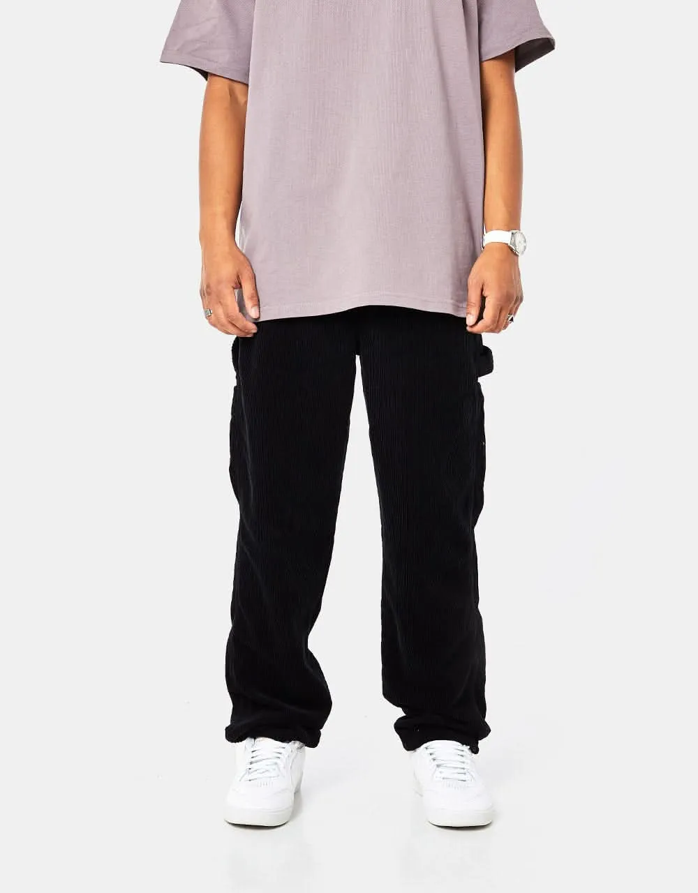 Route One Big Wale Cord Carpenter Pant - Black