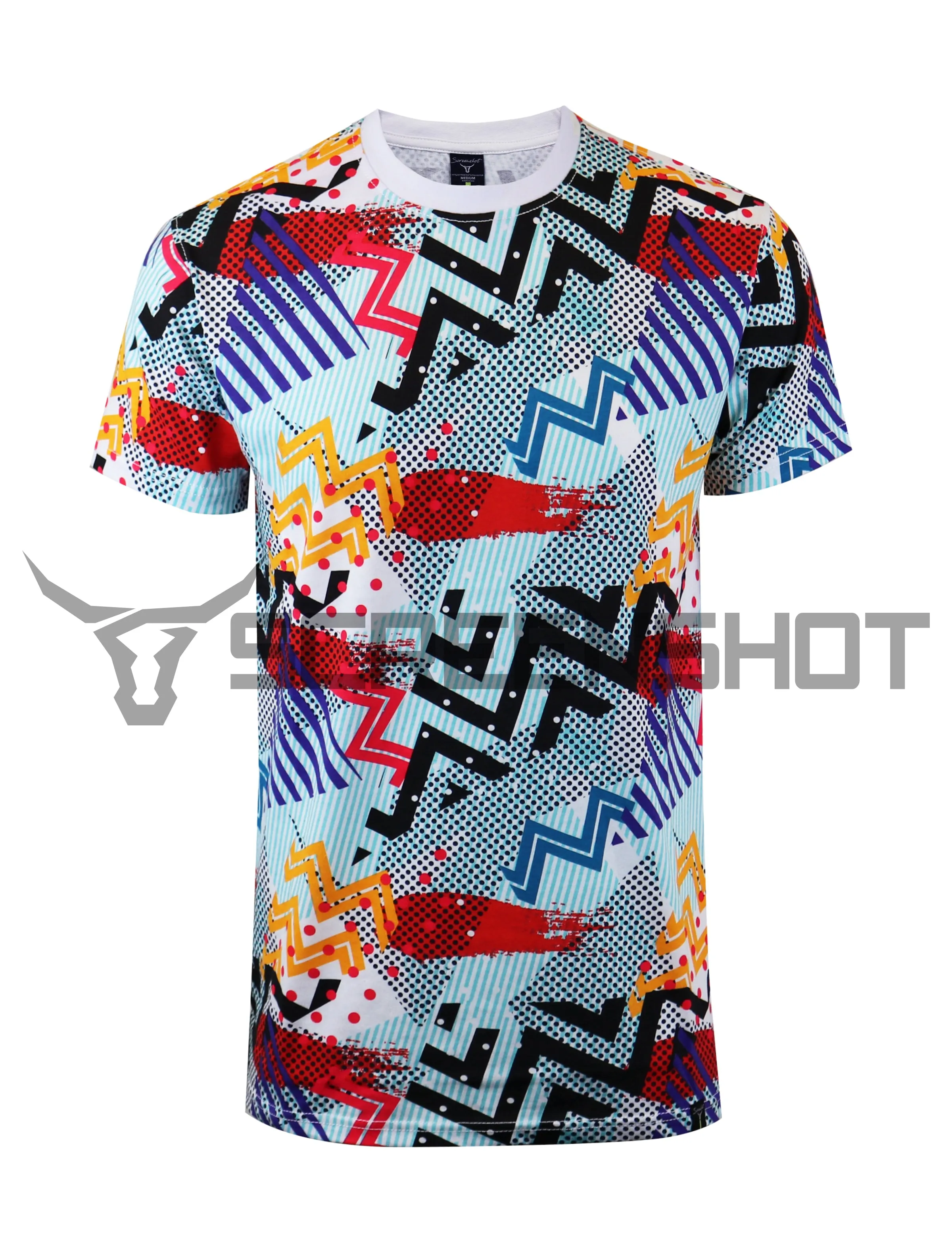 S11010-RETRO 80'S PATTERN T-SHIRTS (GEOMETRIC)