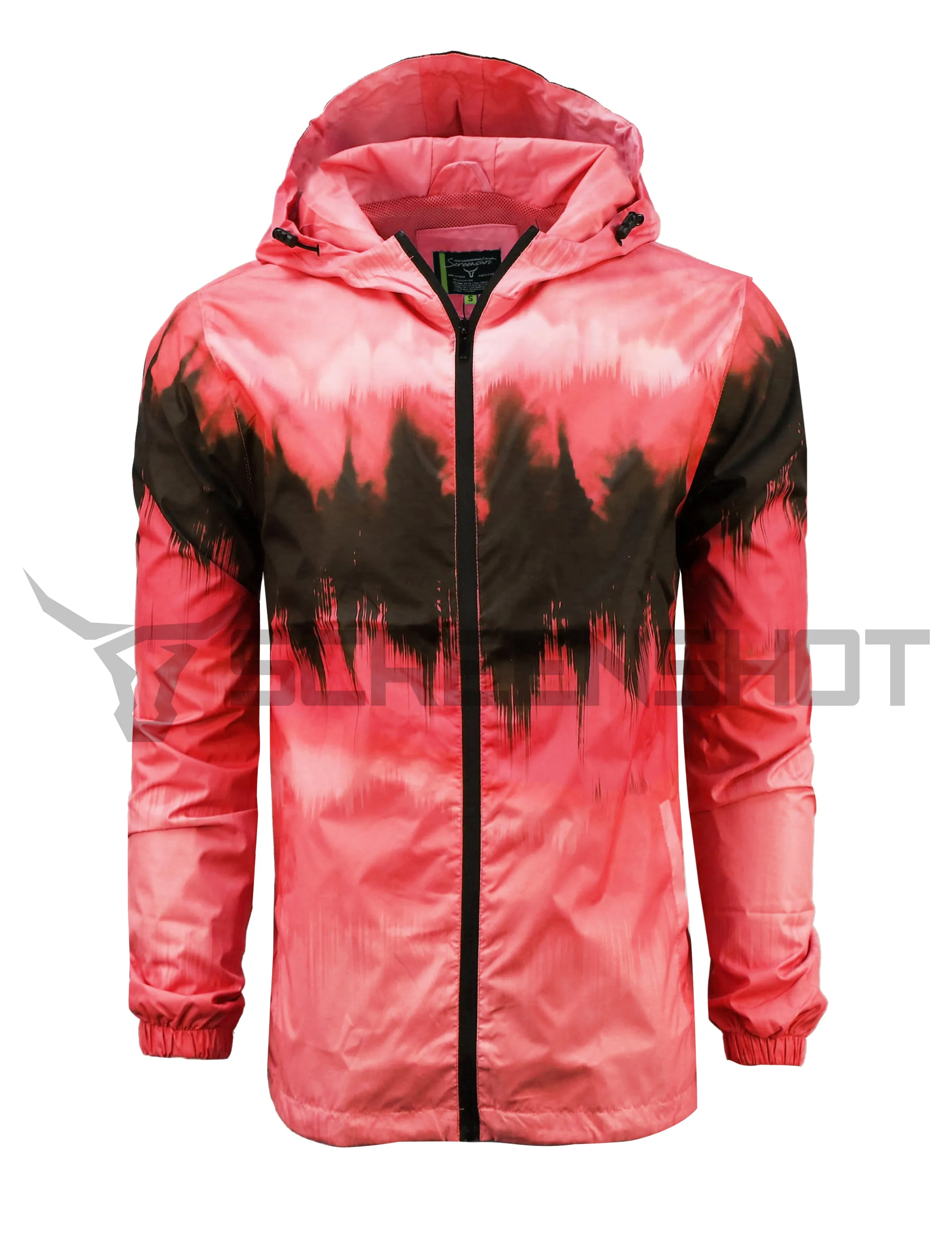 S51006-TIE DYE WINDBREAKER JACKET (PINK)