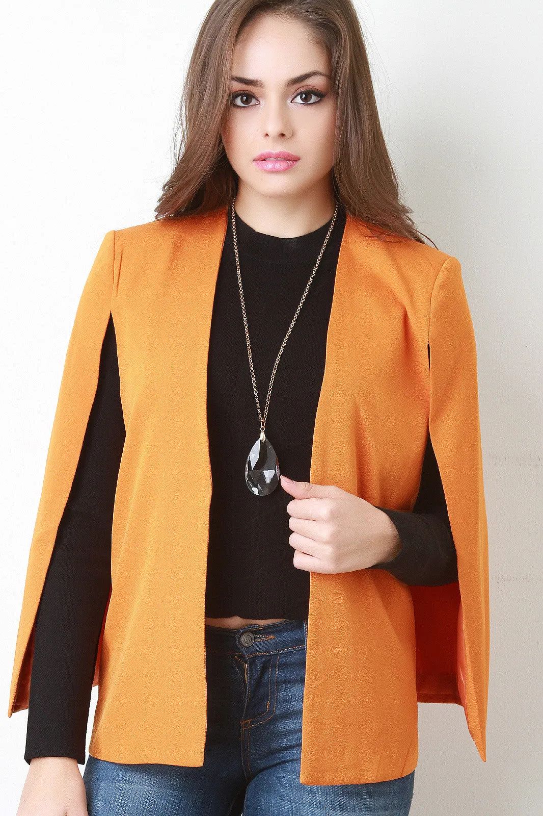 Seamless Cape Blazer Jacket