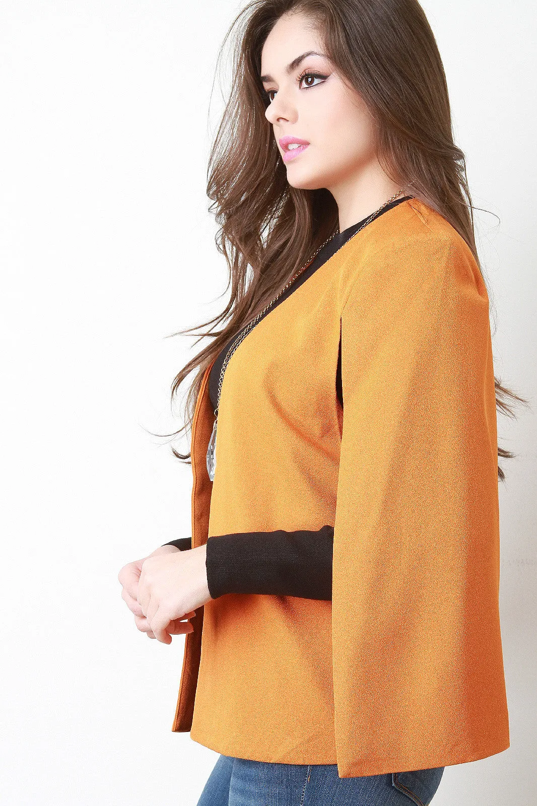 Seamless Cape Blazer Jacket