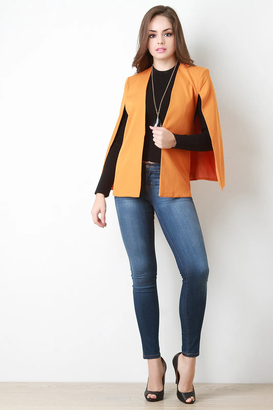 Seamless Cape Blazer Jacket