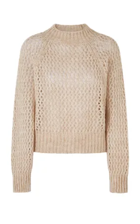 Second Female Open Weave Sweater Cream