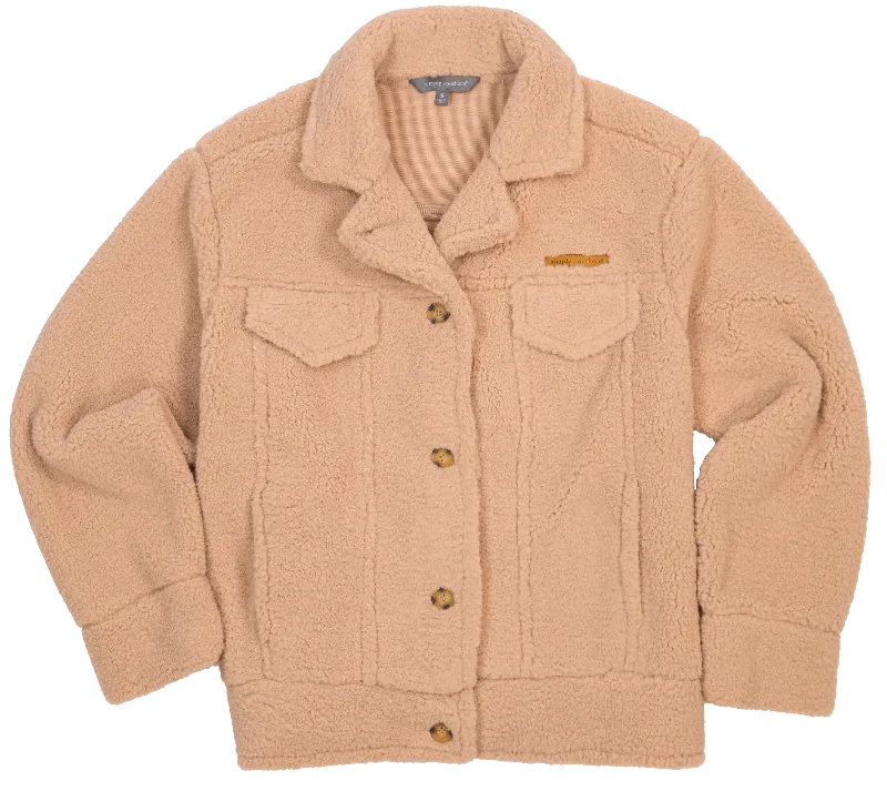 Simply Southern Soft Sherpa Jacket - Camel