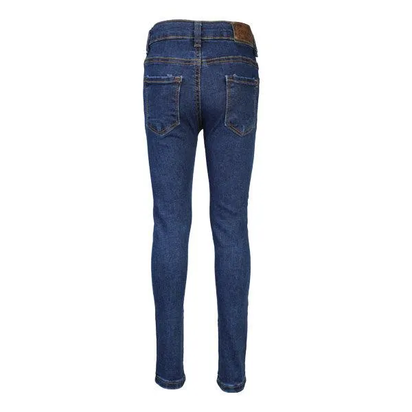 SMALL GIRLS' SLIM FIT DENIM TROUSER - NAVY BLUE