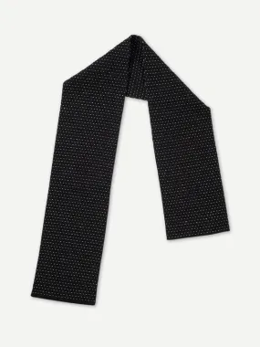 SMALL STITCH SCARF BLACK & OATMEAL