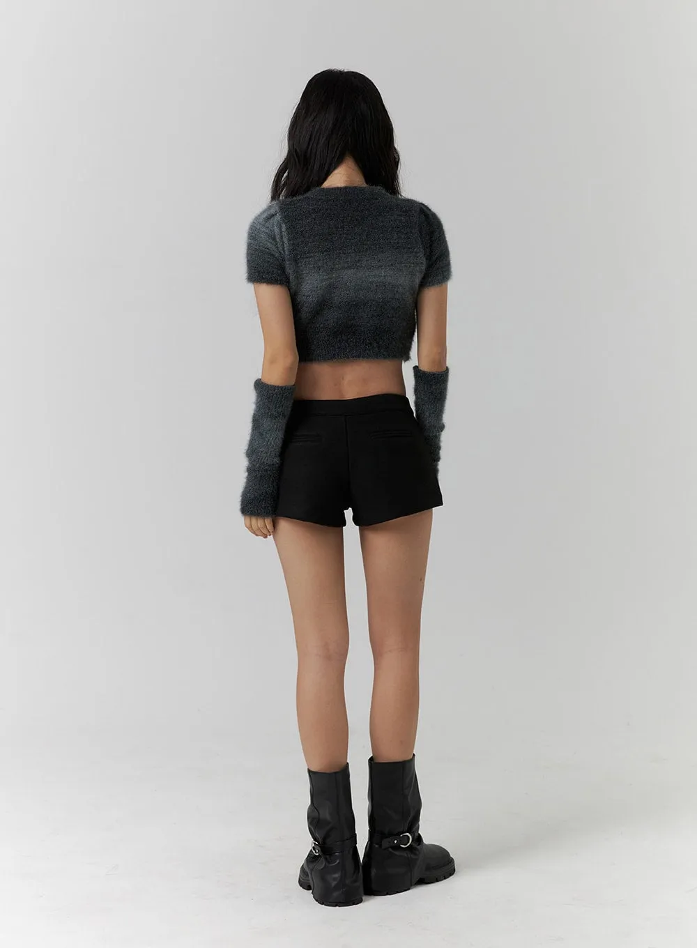 Soft Crop Sweater with Hand Warmers CD318