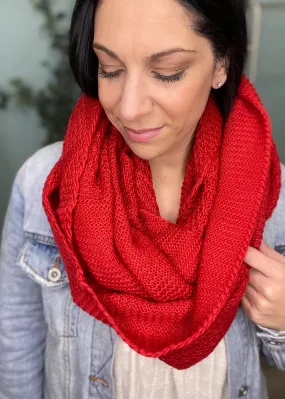 Solid Heavy Knit Infinity Scarf- 2 COLORS