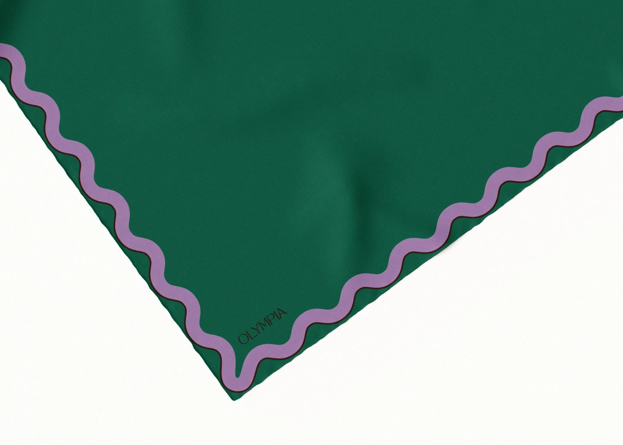 Sophie Emerald/Lilac Silk Scarf - 89x89cm - Imperfect