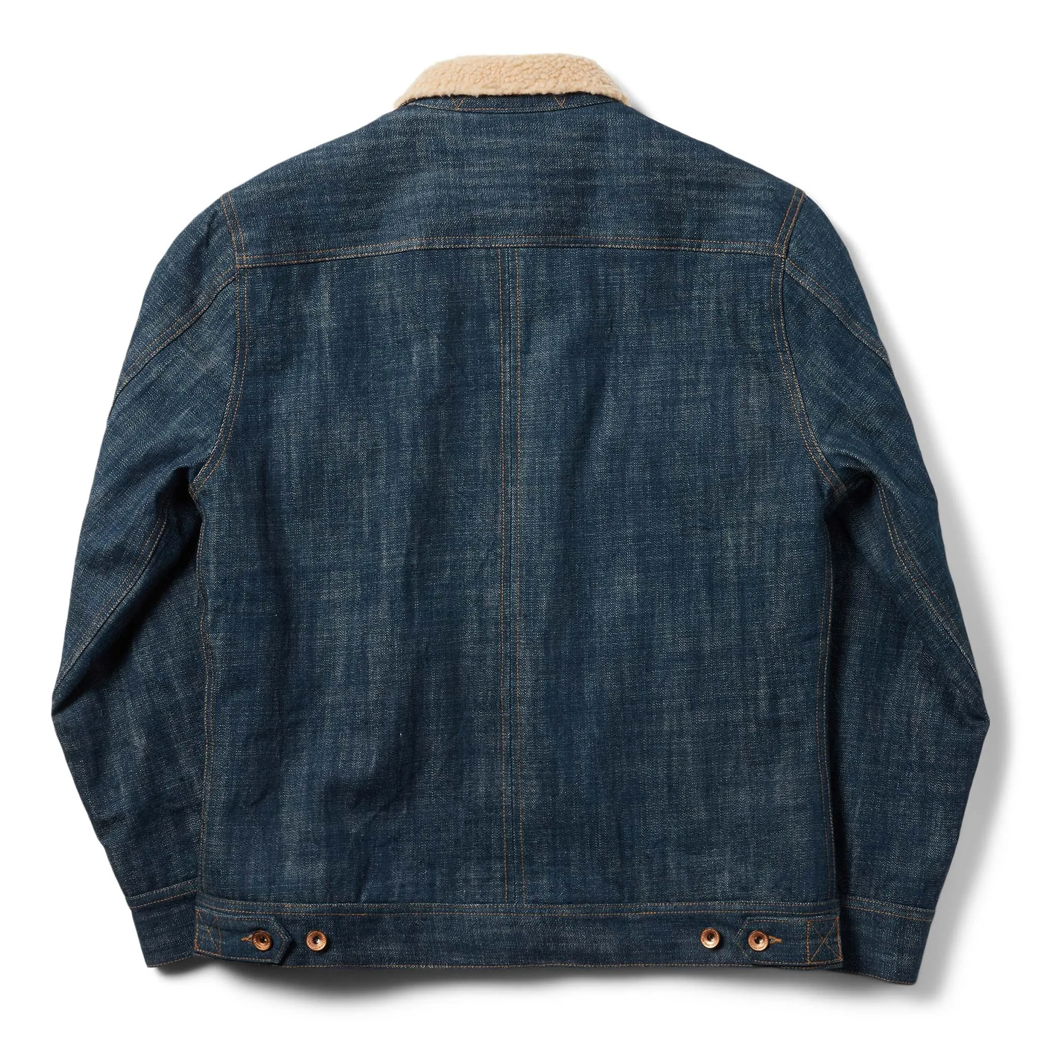 The Lined Long Haul Jacket in Green Cast Denim