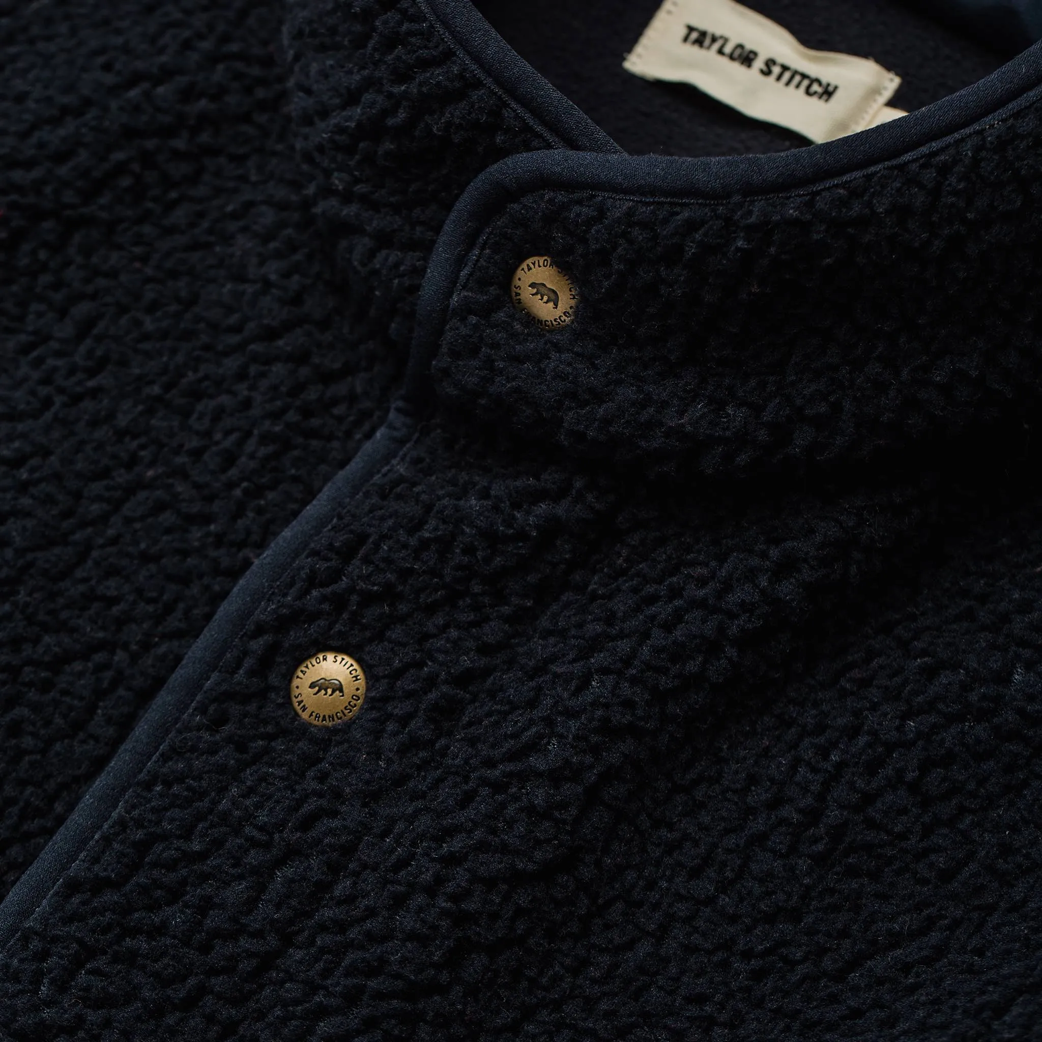 The Port Jacket in Navy Sherpa