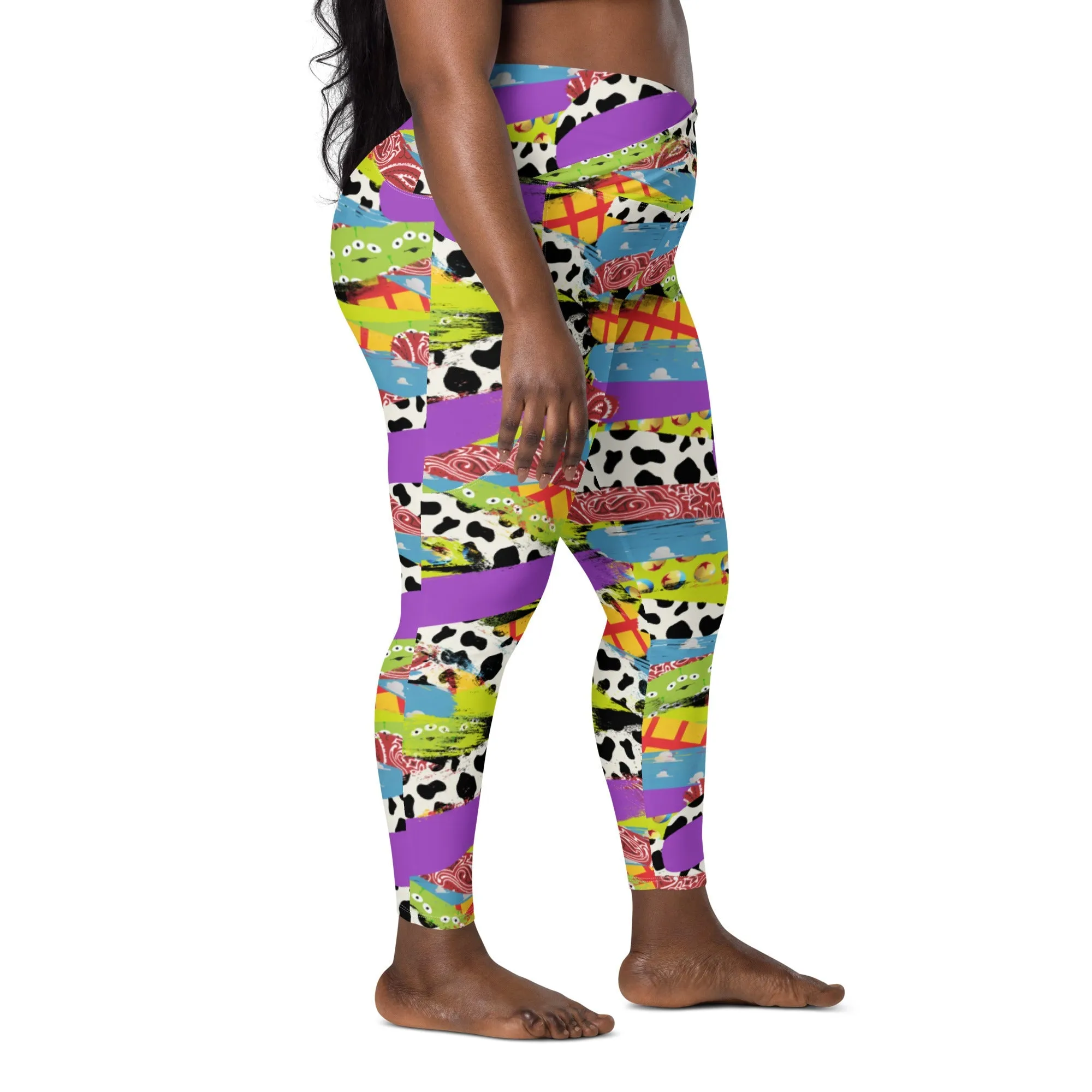 Toys Brushstroke Crossover leggings with pockets