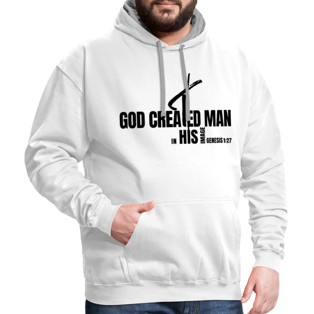 Uniquely You Mens Hoodie - Pullover Hooded Sweatshirt - Graphic/God Created Man