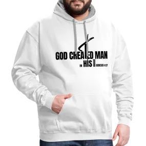 Uniquely You Mens Hoodie - Pullover Hooded Sweatshirt - Graphic/God Created Man