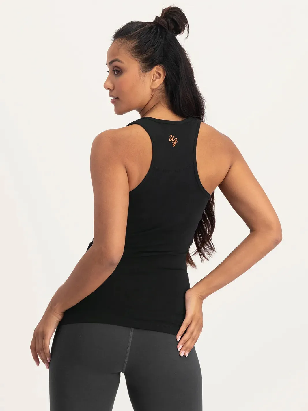 Urban Goddess Hamsa Core Yoga Tank - Onyx Black