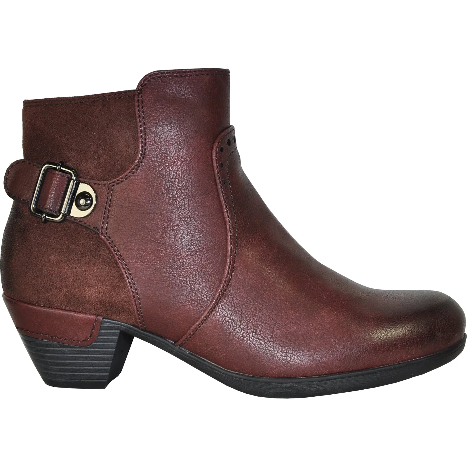 VANGELO Women Boot HF8403 Ankle Dress Boot Bordo Red