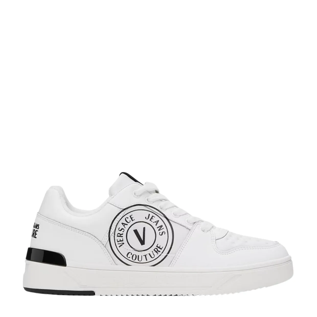 Versace Jeans Couture White Starlight Low Top Leather Trainers