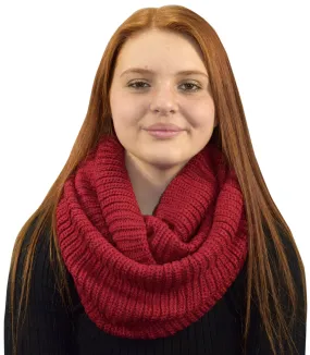 Warm Chunky Hand Made Thick Ribbed Knitted Infinity loop Scarves