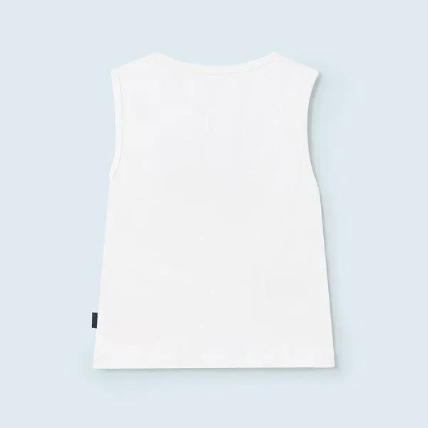 WHITE BOYS TANK TOP FOR BABY BOYS