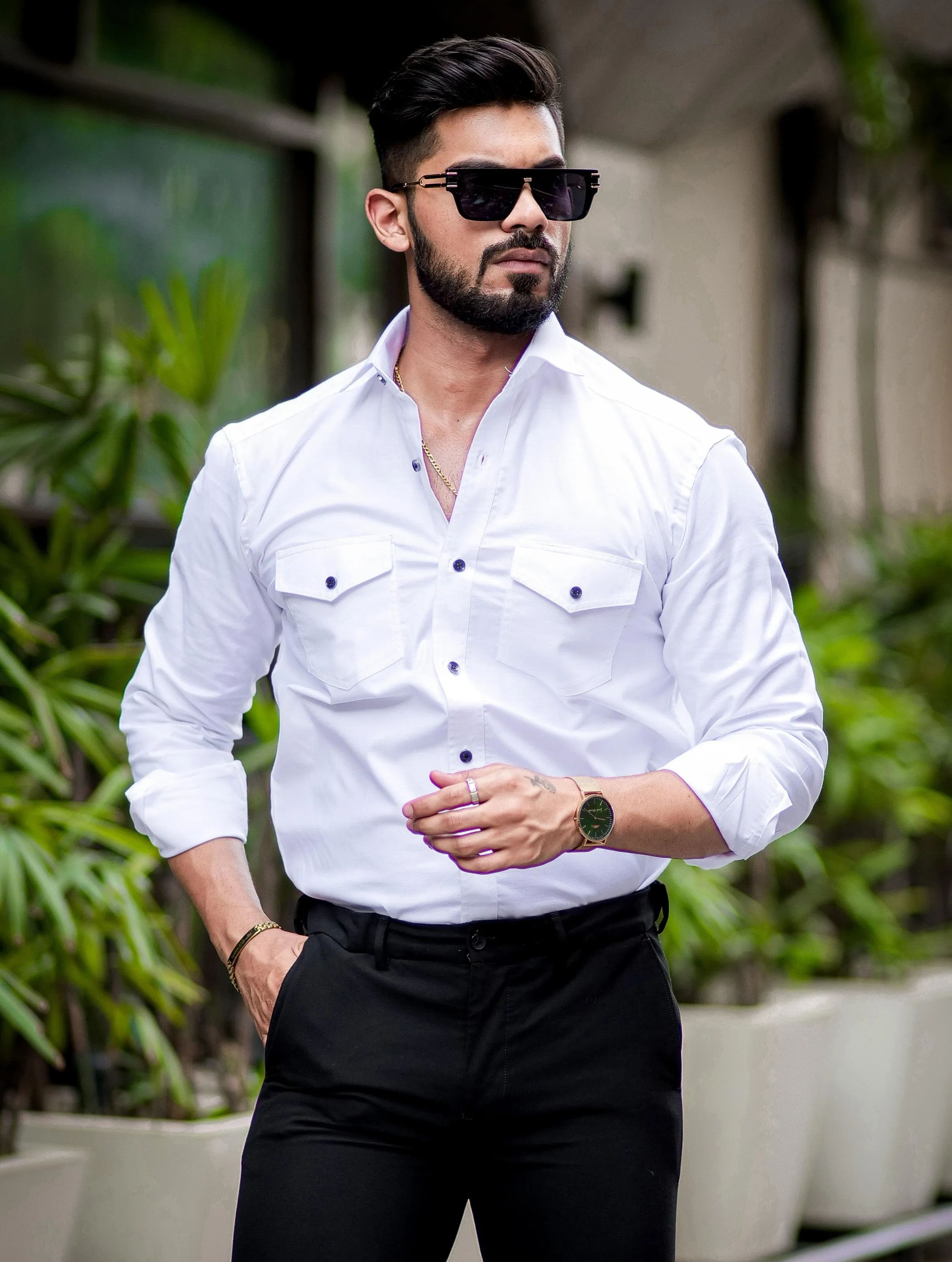 White Oxford Premium Cotton Over Shirt