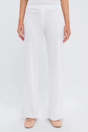 White Pointelle Boxer Pants