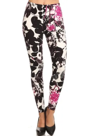 Women's  Floral Leggings One Size