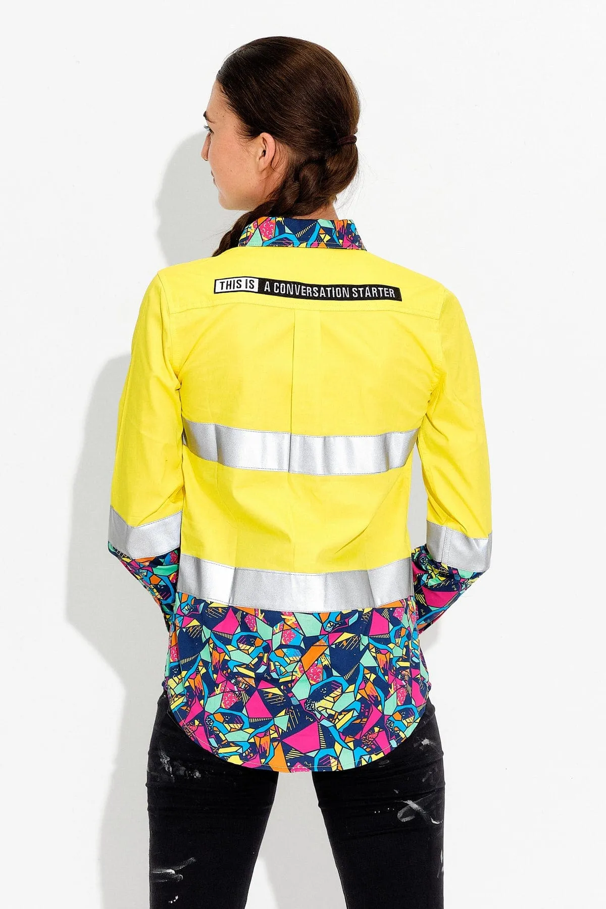 Women's Ventura Yellow Day/Night Hi Vis Full Button Workshirt