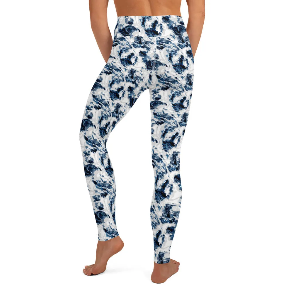 Yoga Leggings Tie Dye Blue