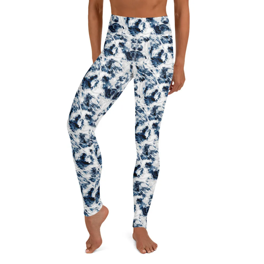 Yoga Leggings Tie Dye Blue