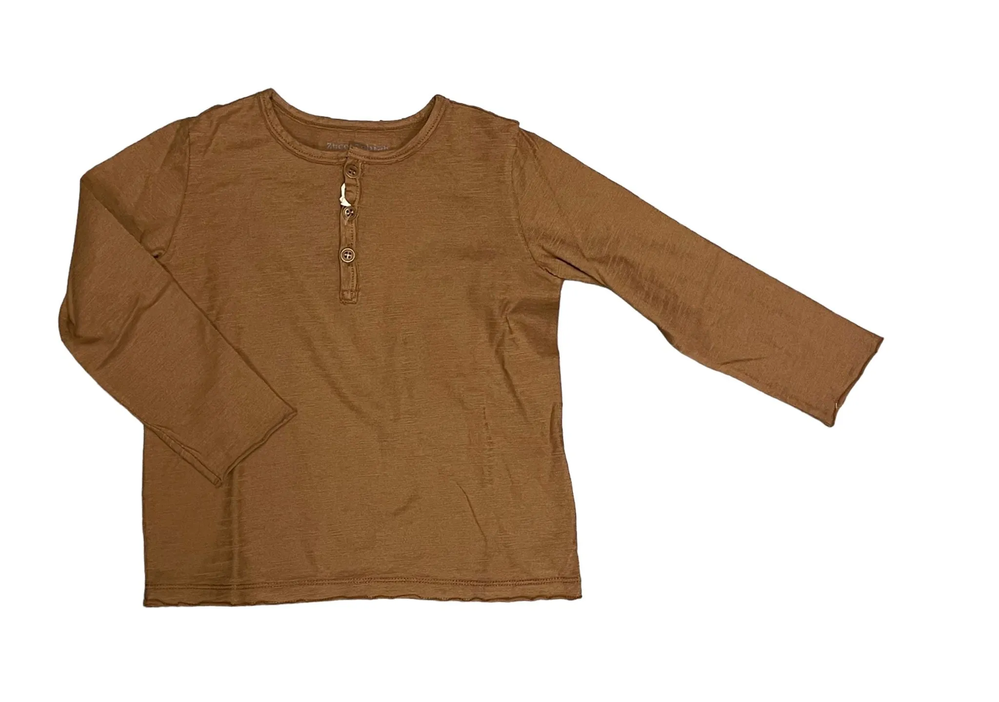 ZT Brown LS Henley Tee